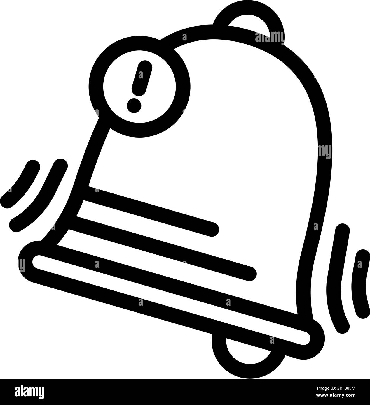 alarm bell alert line icon vector illustration Stock Vector Image & Art Alamy