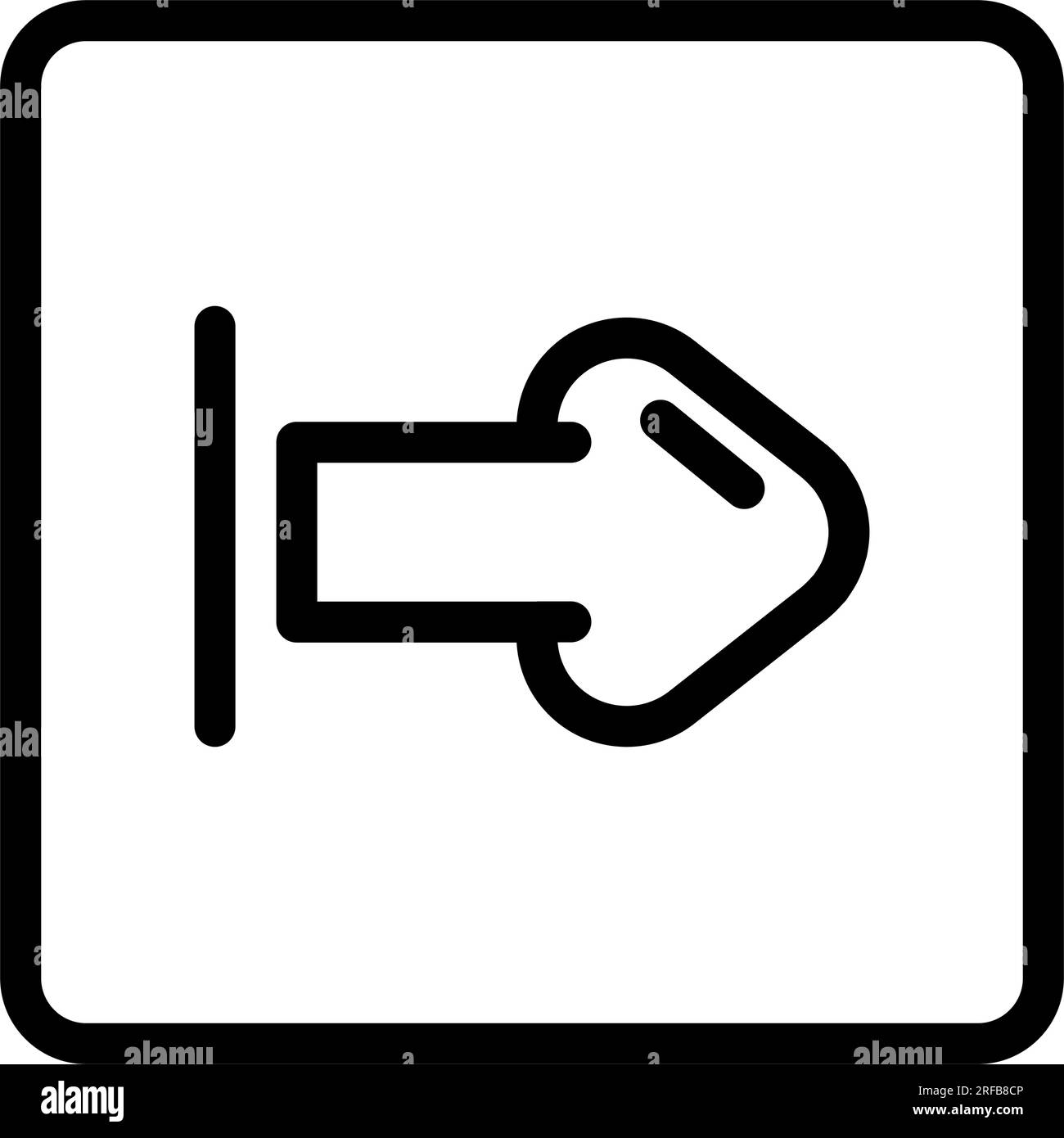 white right left arrow emergency line icon vector illustration Stock Vector