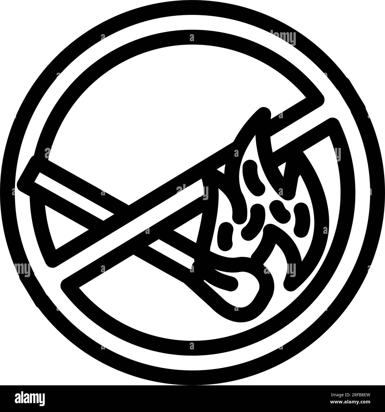 no open fire lighted match emergency line icon vector illustration Stock Vector