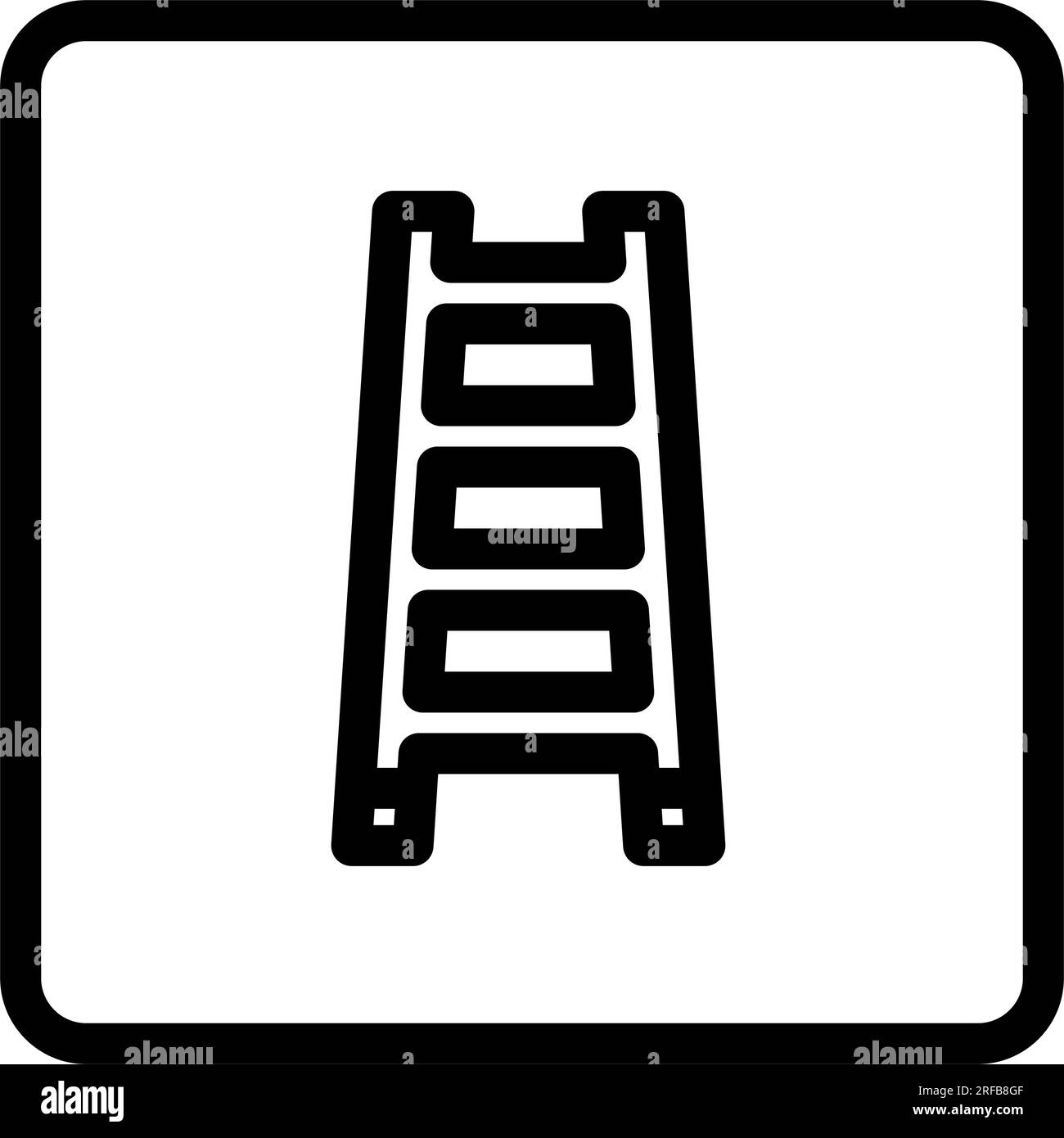 fire ladder emergency line icon vector illustration Stock Vector