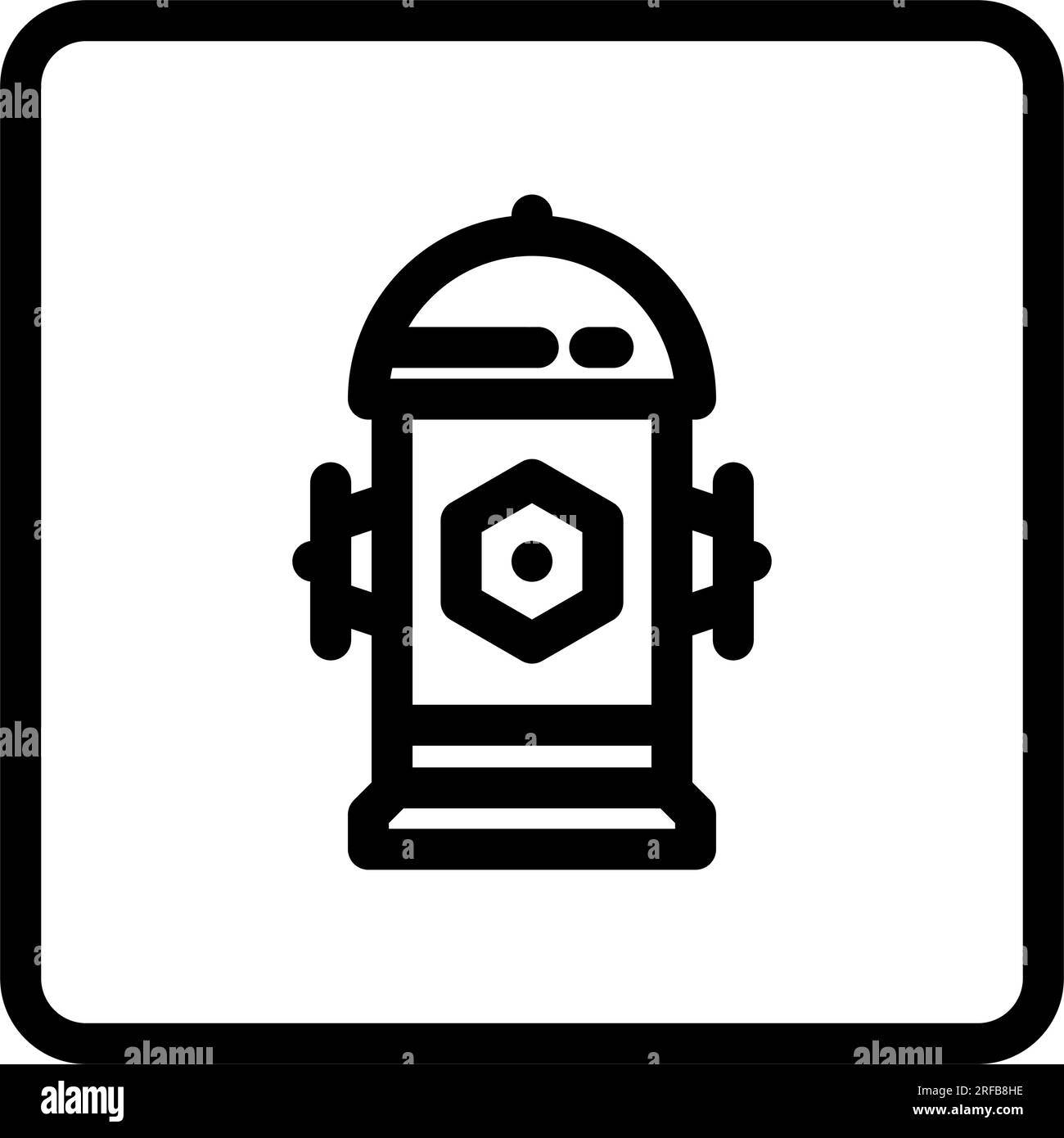 fire hydrant emergency line icon vector illustration Stock Vector