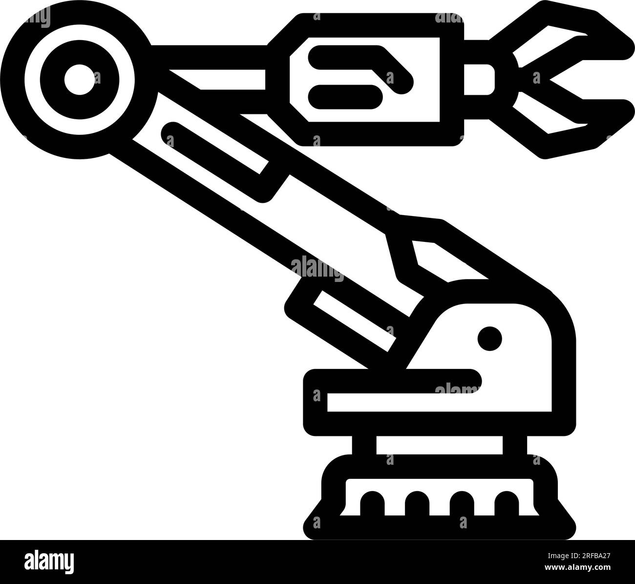 industrial automation mechanical engineer line icon vector illustration Stock Vector