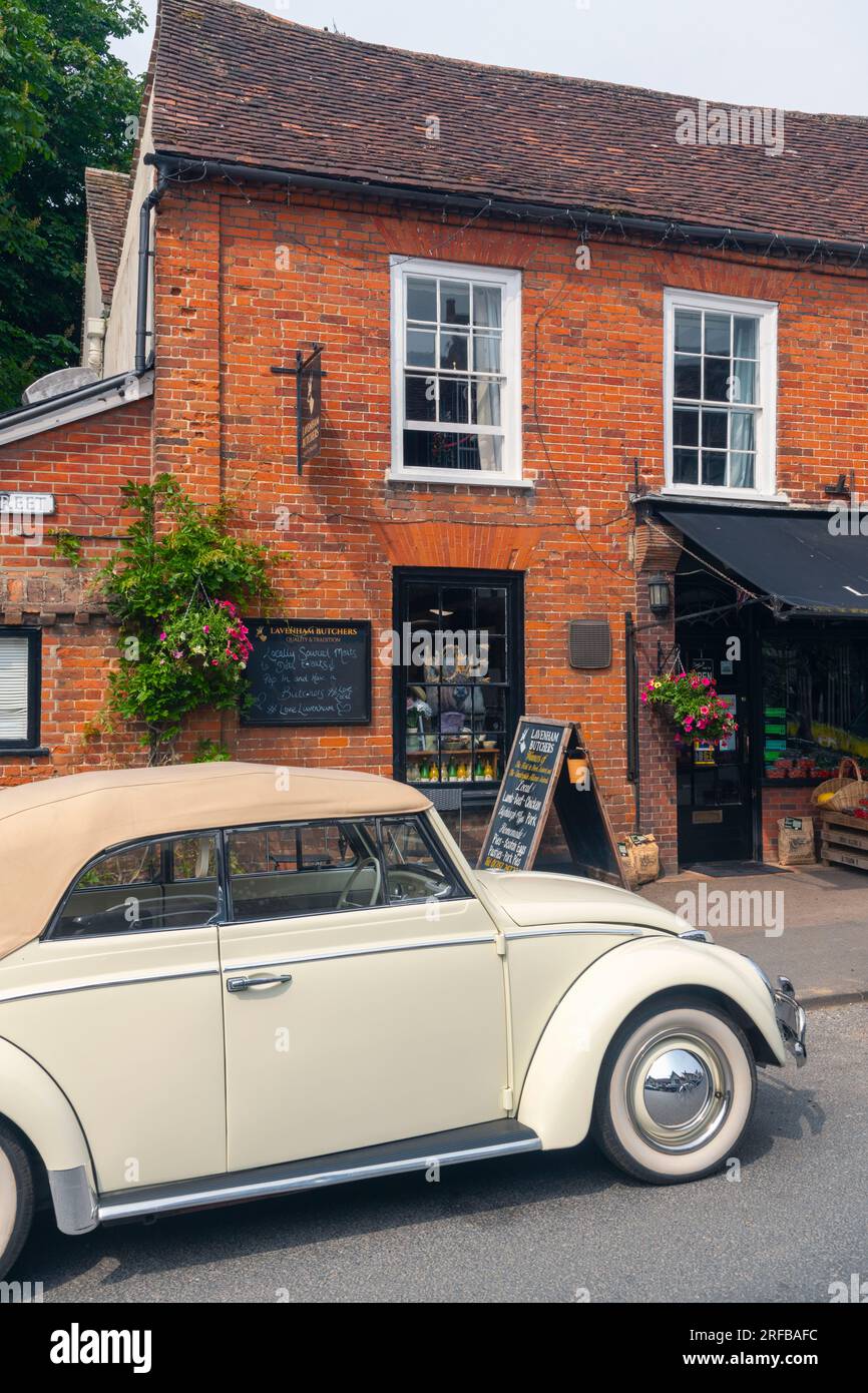 UK, England, Suffolk, Lavenham, Volkswagen Beetle Stock Photo