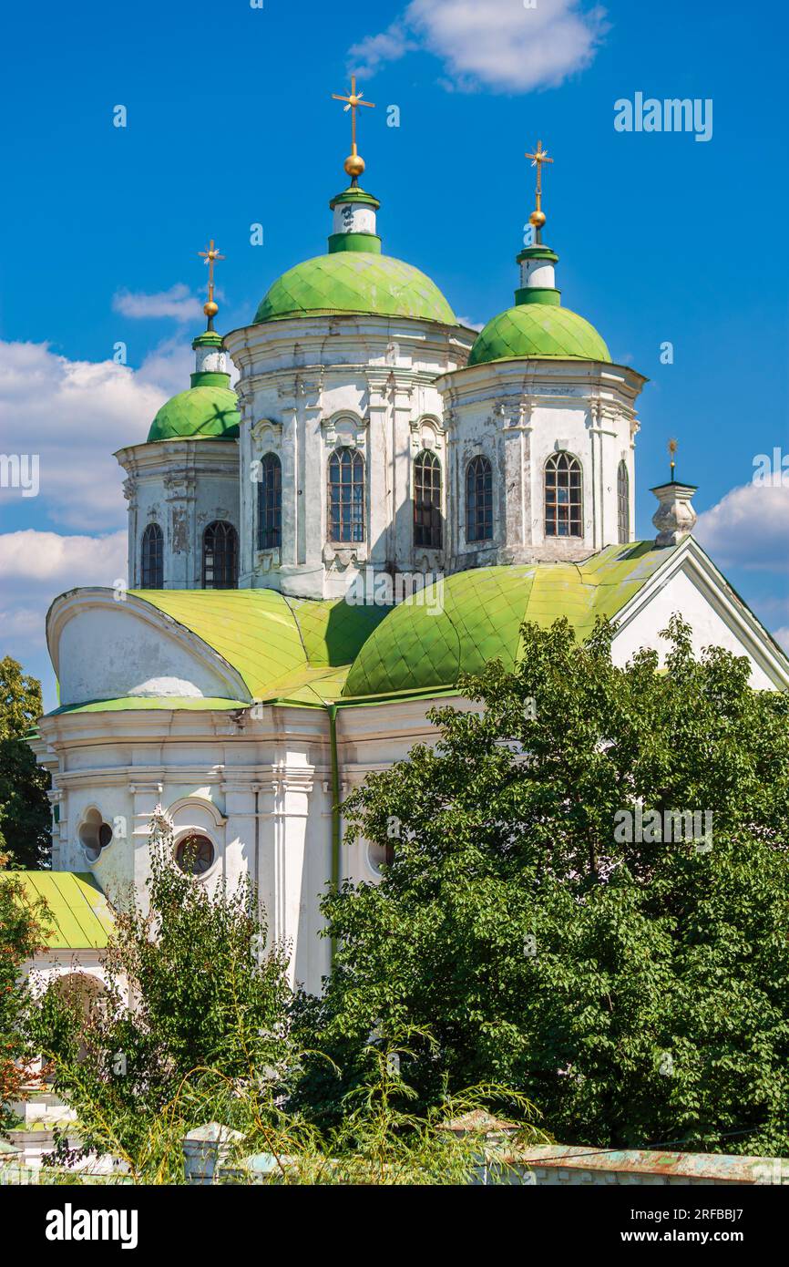 Ascension Florovsky Convent in Kyiv.  Stock Photo