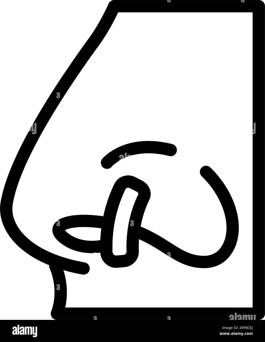 nose piercing fashion beauty line icon vector illustration Stock Vector