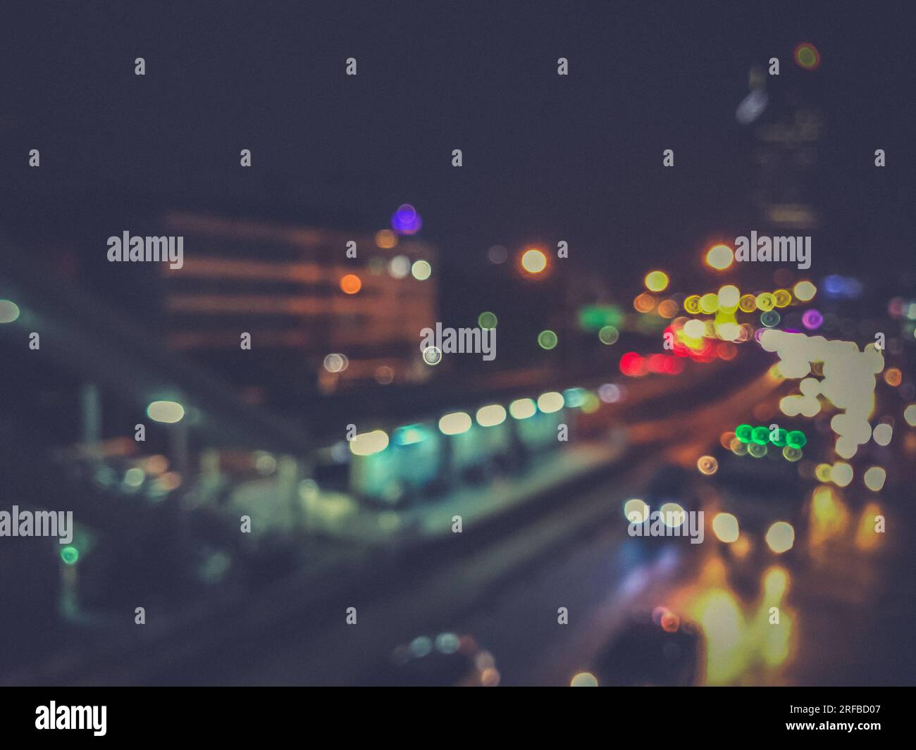 blur of traffic in the city at night background Stock Photo - Alamy
