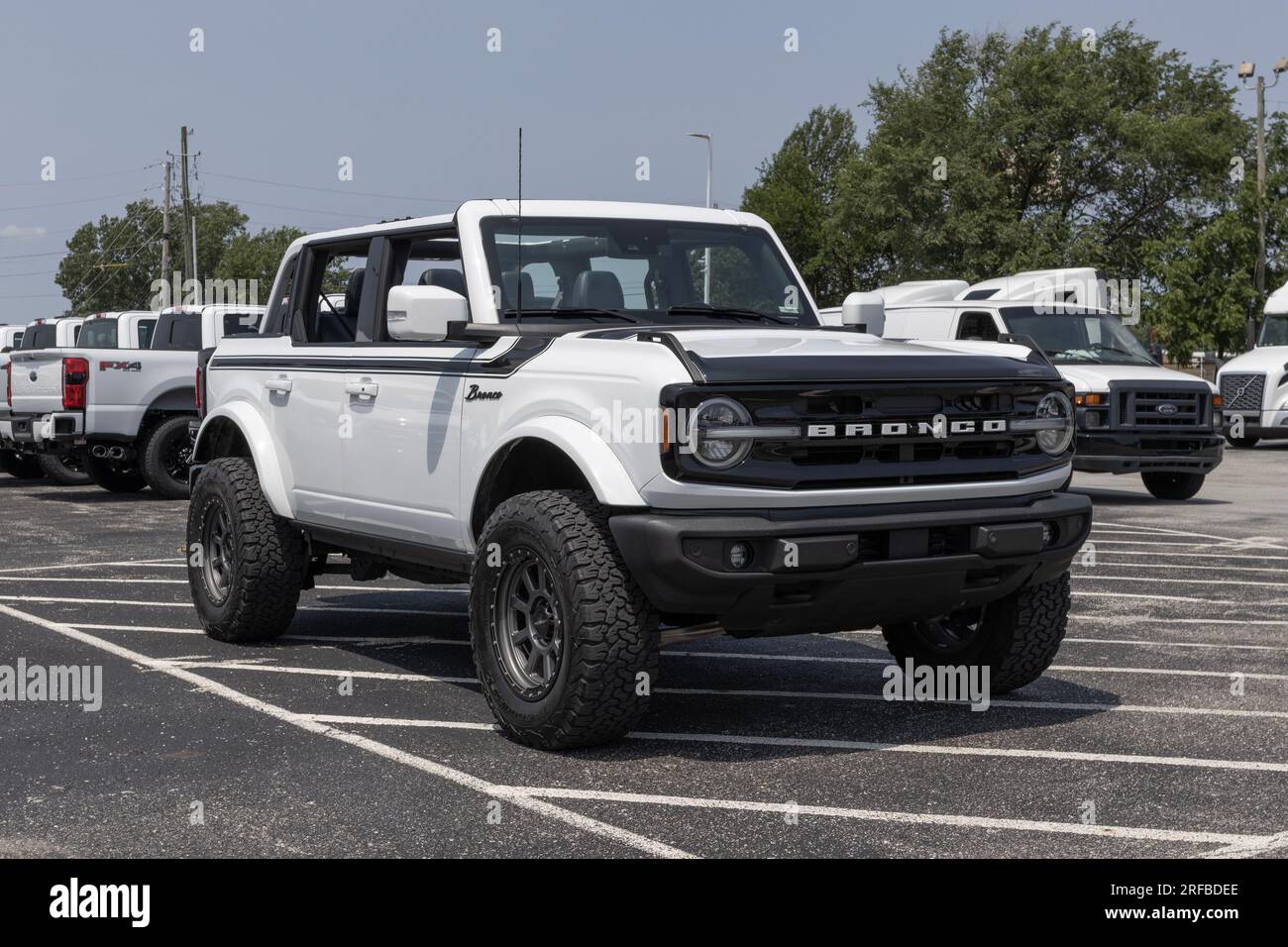 Indianapolis August 1, 2023 Ford Bronco display at a dealership