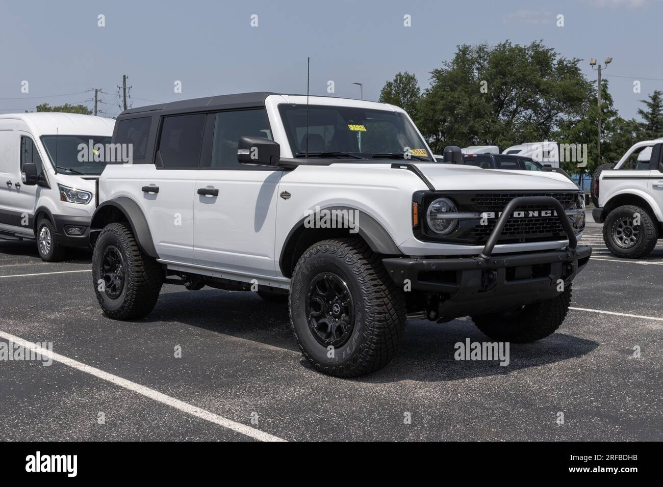 Indianapolis August 1, 2023 Ford Bronco display at a dealership