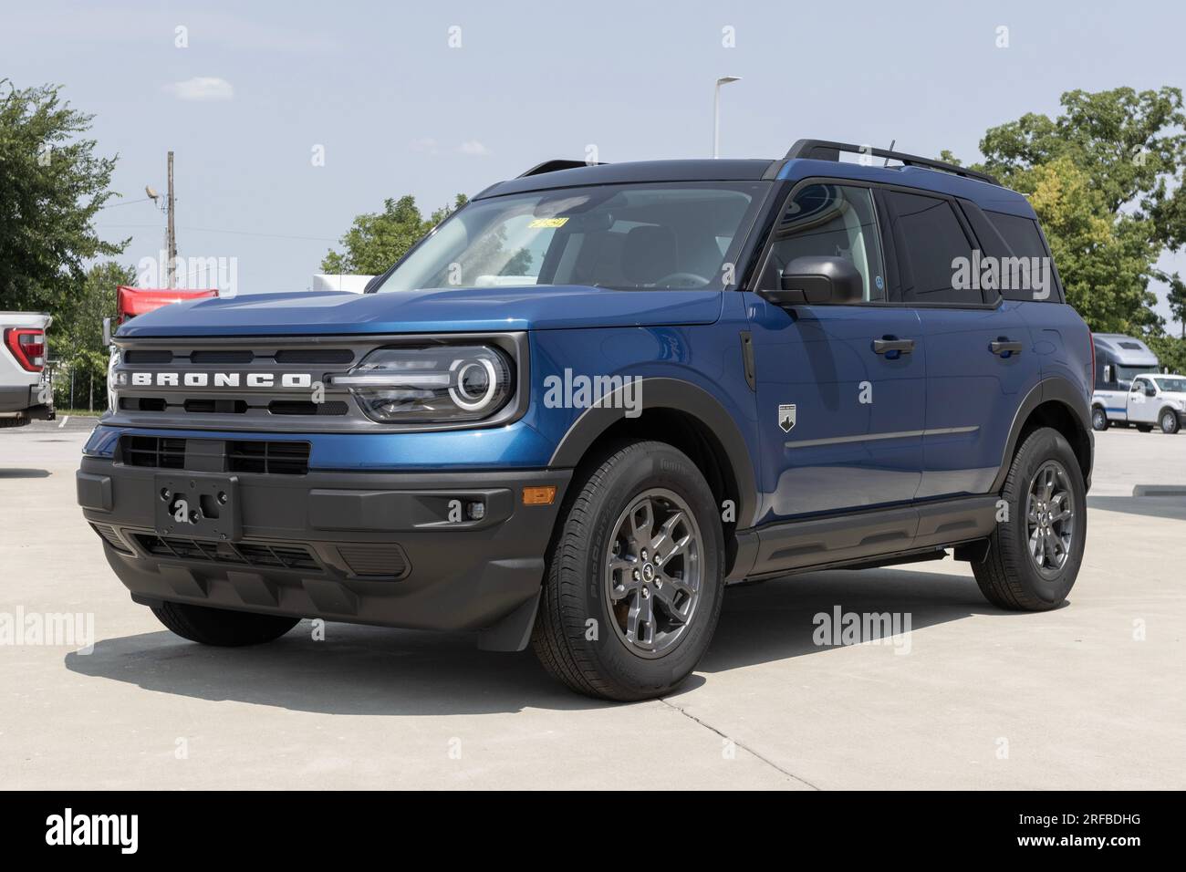 Indianapolis August 1, 2023 Ford Bronco display at a dealership