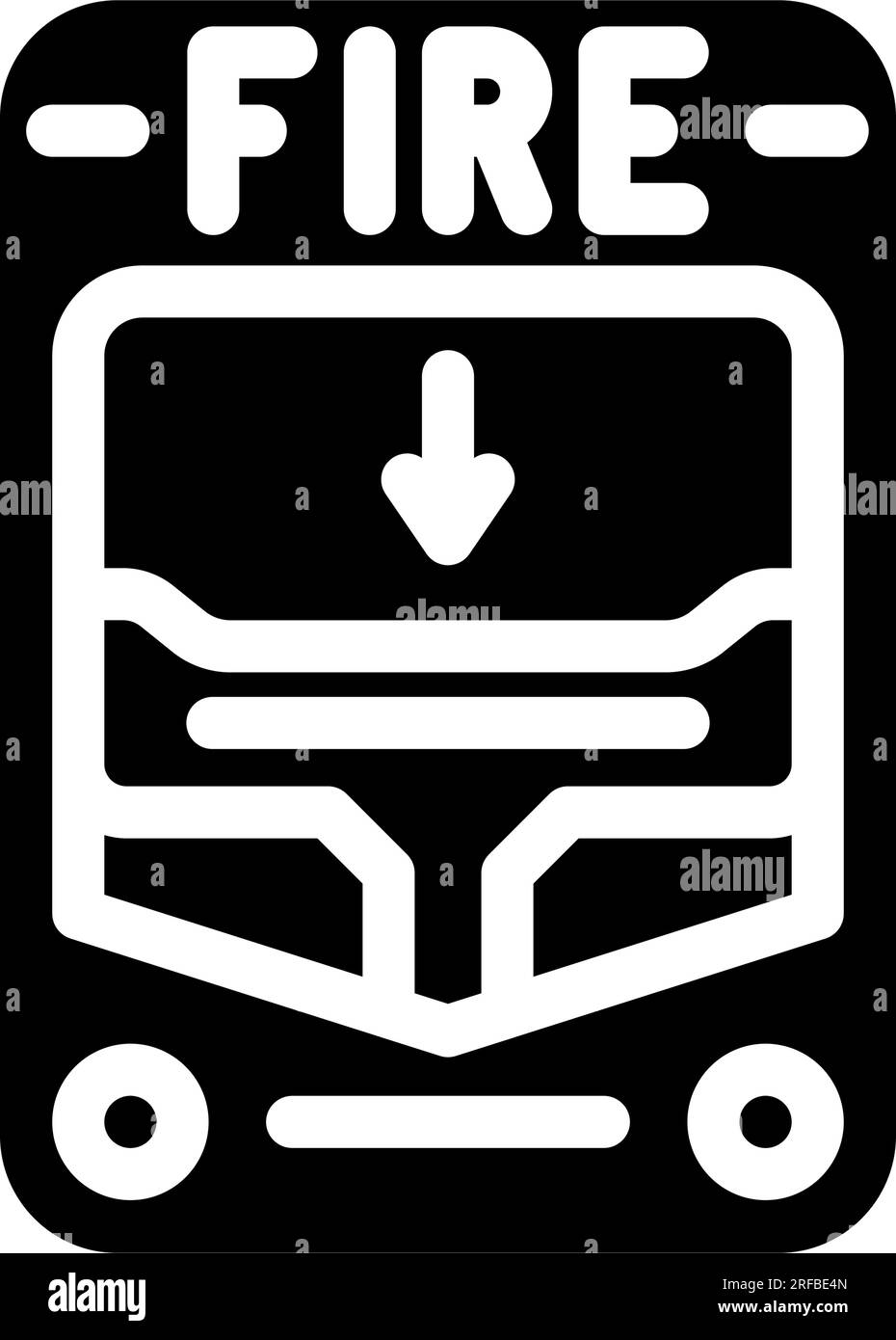 fire alarm alert glyph icon vector illustration Stock Vector
