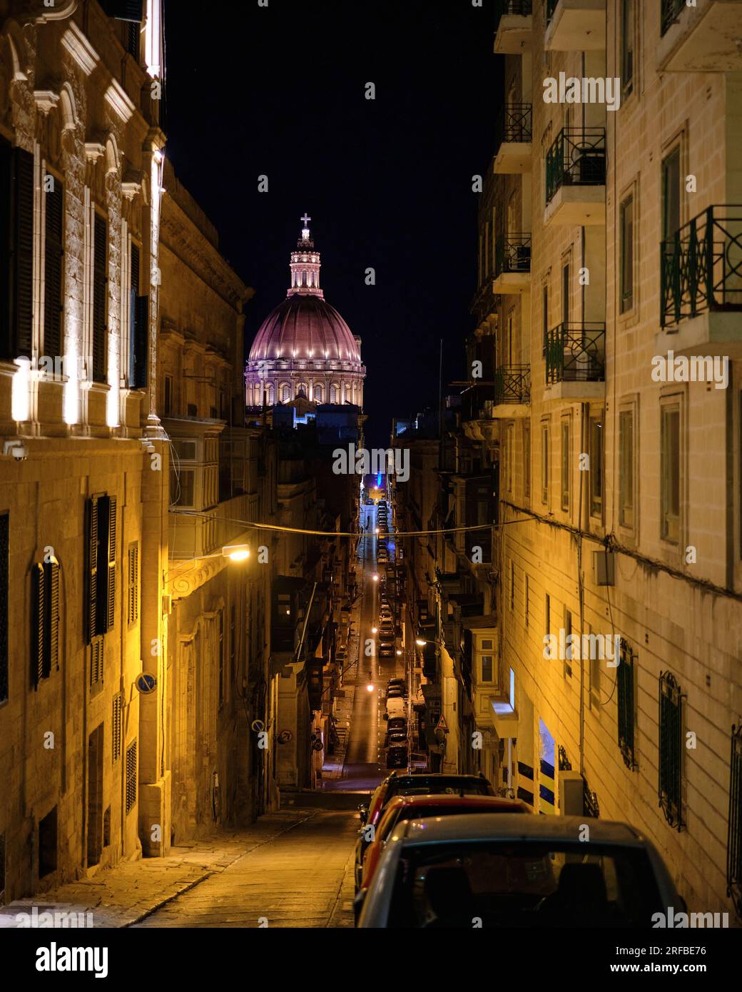 Streets of La Valletta Stock Photo