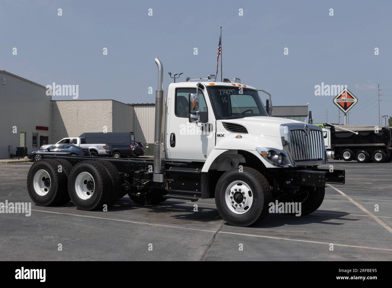 Indianapolis August 1, 2023 International Trucks HV Series display