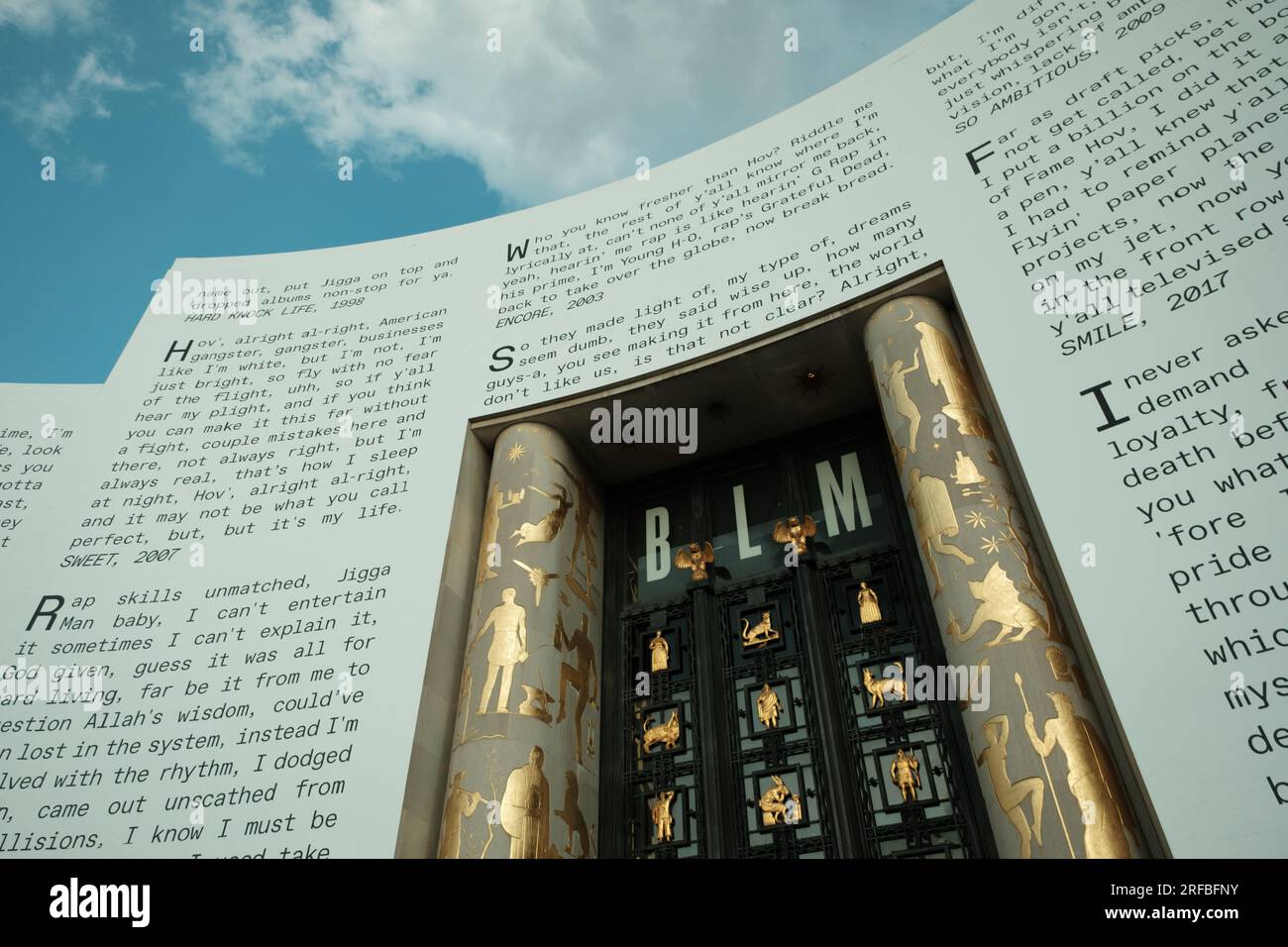 Brooklyn Public Library wrapped in JayZ lyrics for The Book of HOV