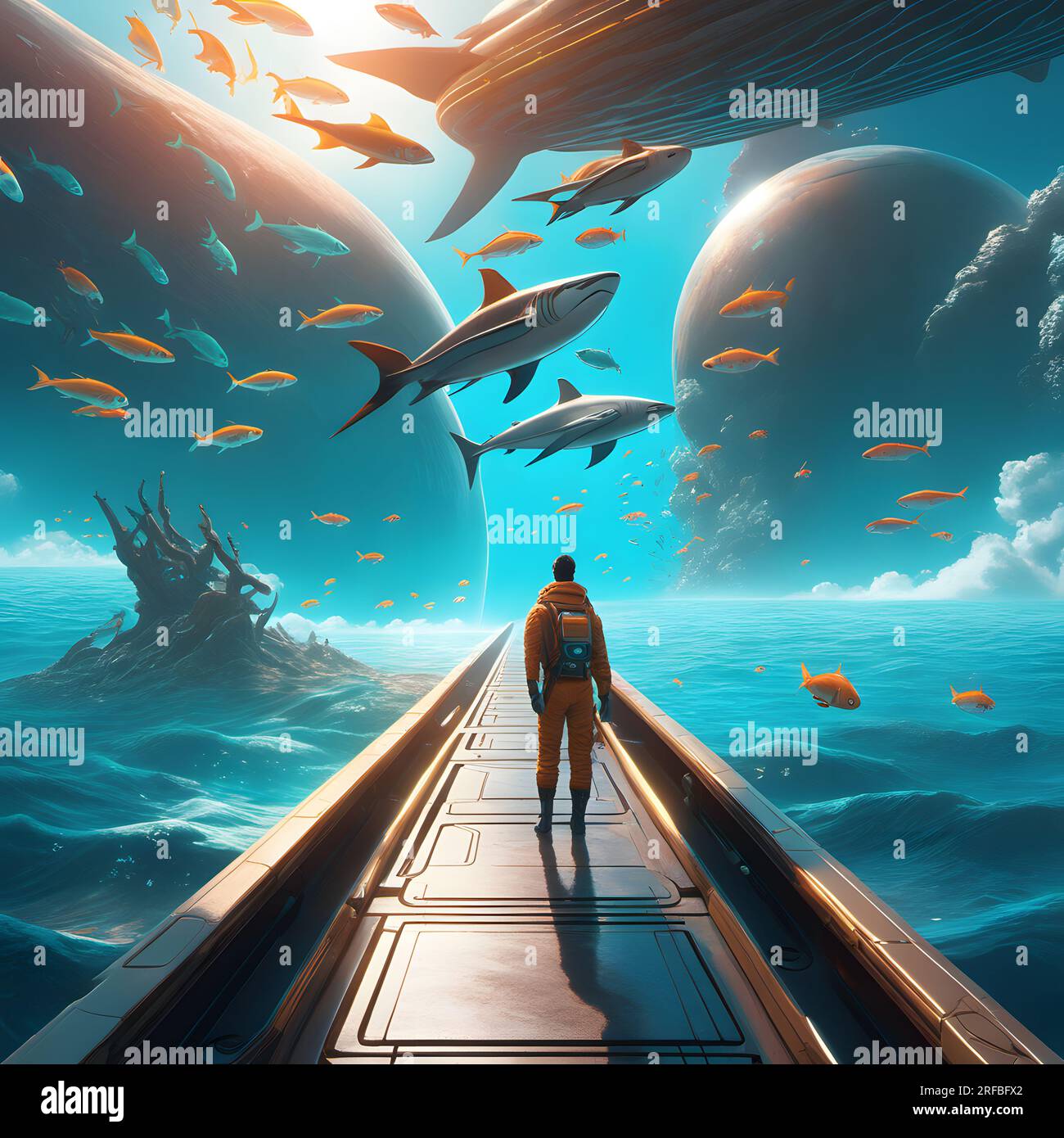 colorful fish swim in swarms in the sea Stock Photo - Alamy