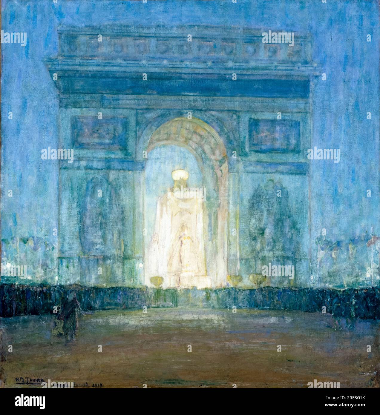 Henry Ossawa Tanner painting, The Arch (Arc de Triomphe), oil on canvas, 1919 Stock Photo