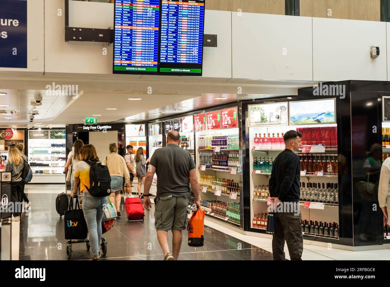 Duty Free Area, Bristol International Airport, UK Stock Photo
