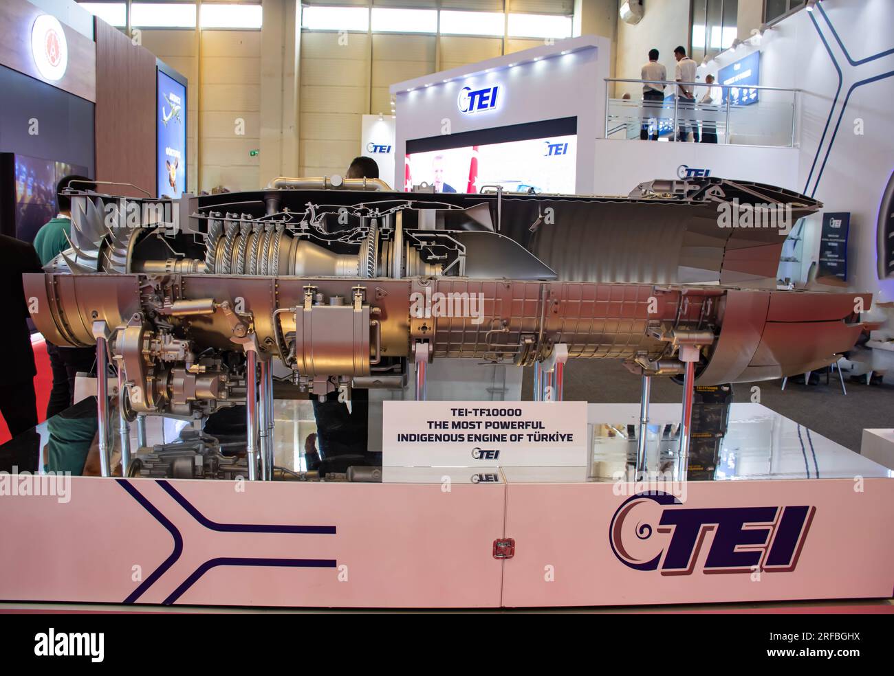 The leap Engine which powers the Aibus A320 and boeing 737 Manifactured by Tei at idef 2023 Stock Photo
