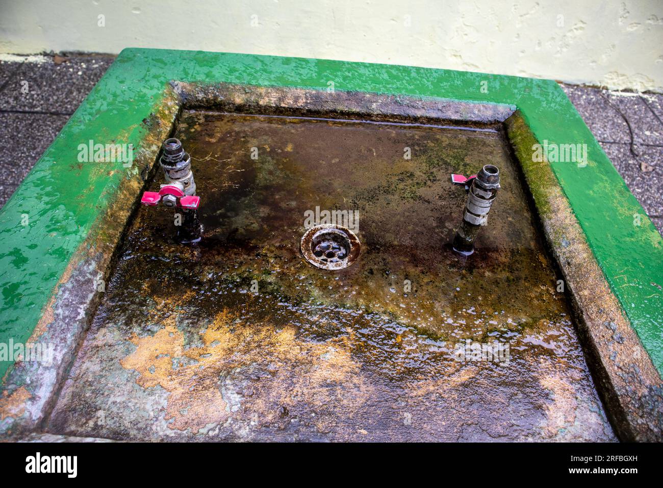 The old city water tap in Jarun Park Stock Photo