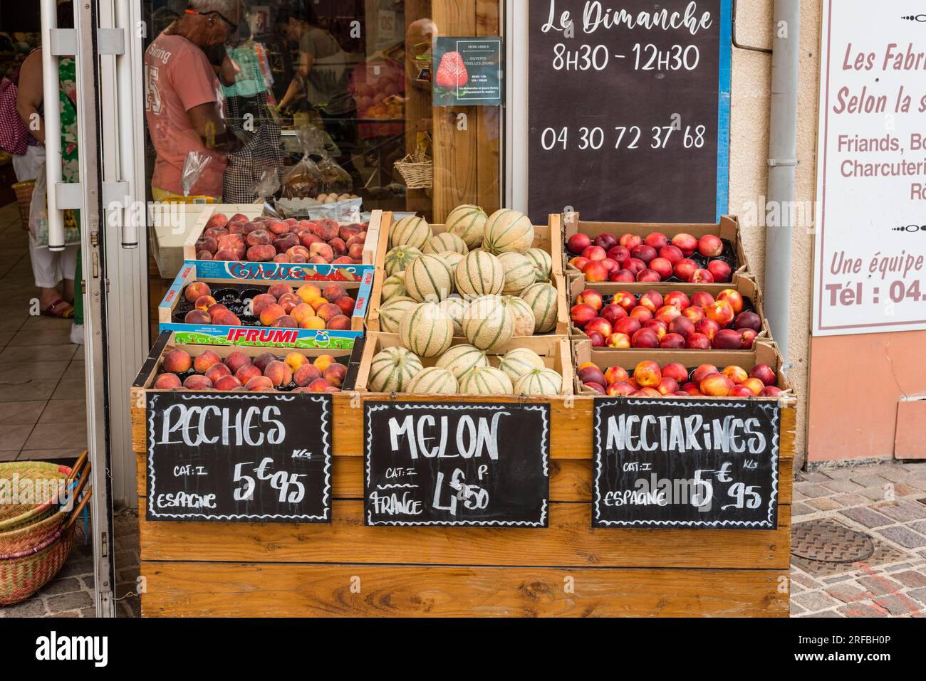 Fruit shop, Marseillan, Herault, Occitanie, France Stock Photo