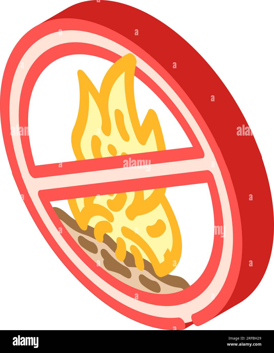 no open fire flame emergency isometric icon vector illustration Stock ...