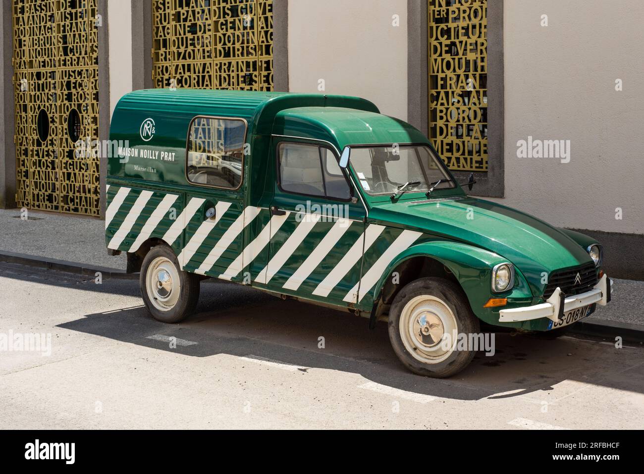 Small vintage Citroen van used for Noilly Prat, Marseillan, Herault, Occitanie, France Stock Photo