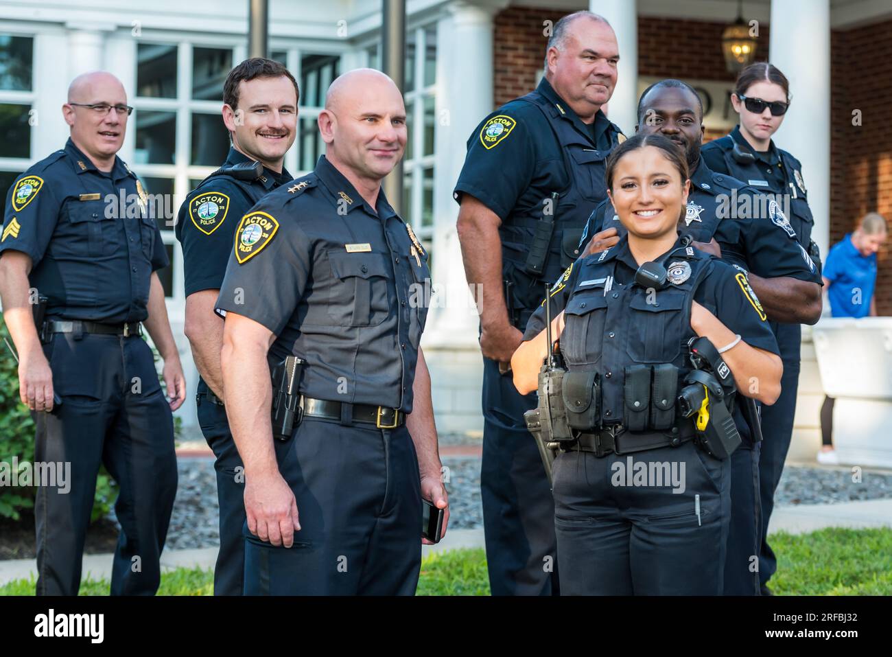 Acton Police Department ‘s National Night Out event. Stock Photo