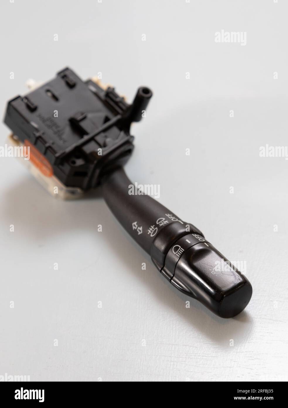 Lights and indicators control from an early Toyota Corolla car Stock