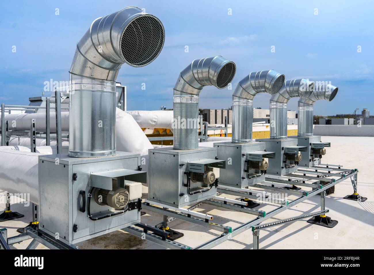 The air conditioning and ventilation system of a large industrial