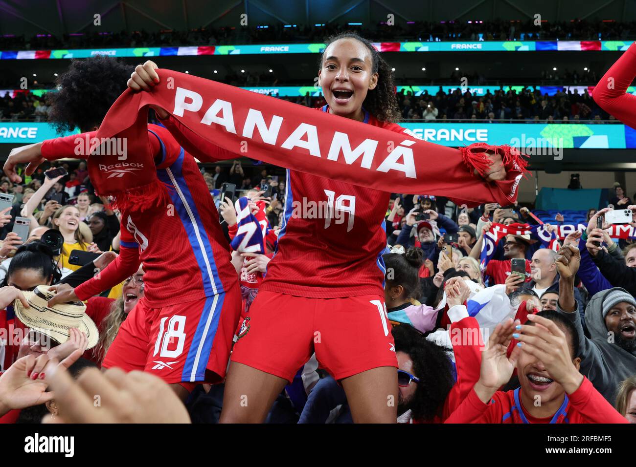 Sydney, Australia. 02nd Aug, 2023. Lineth Cedeno of Panama celebrates ...