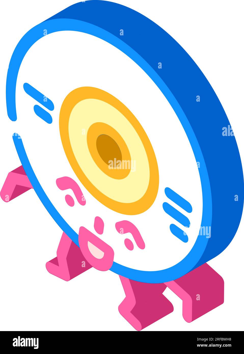 cd disc retro music character isometric icon vector illustration Stock ...