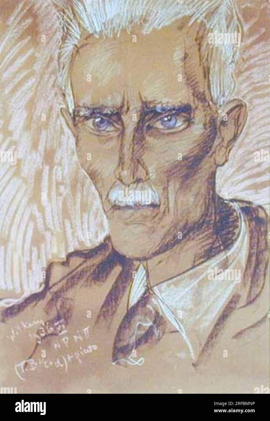 Portrait of Ignacy Daszyński 2 June 1936 by Stanisław Ignacy Witkiewicz