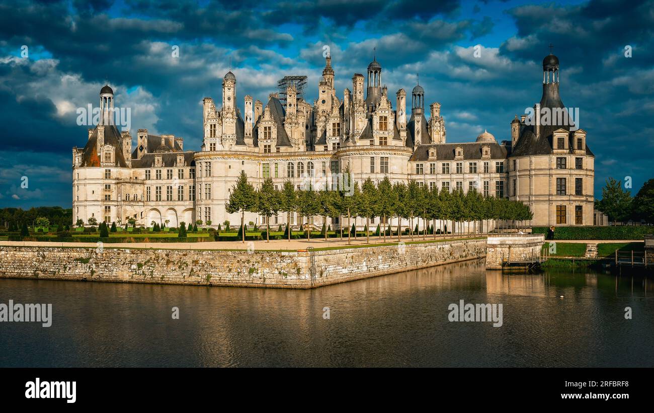 Chambord before sunset, Loire Valley, France, Europe Stock Photo