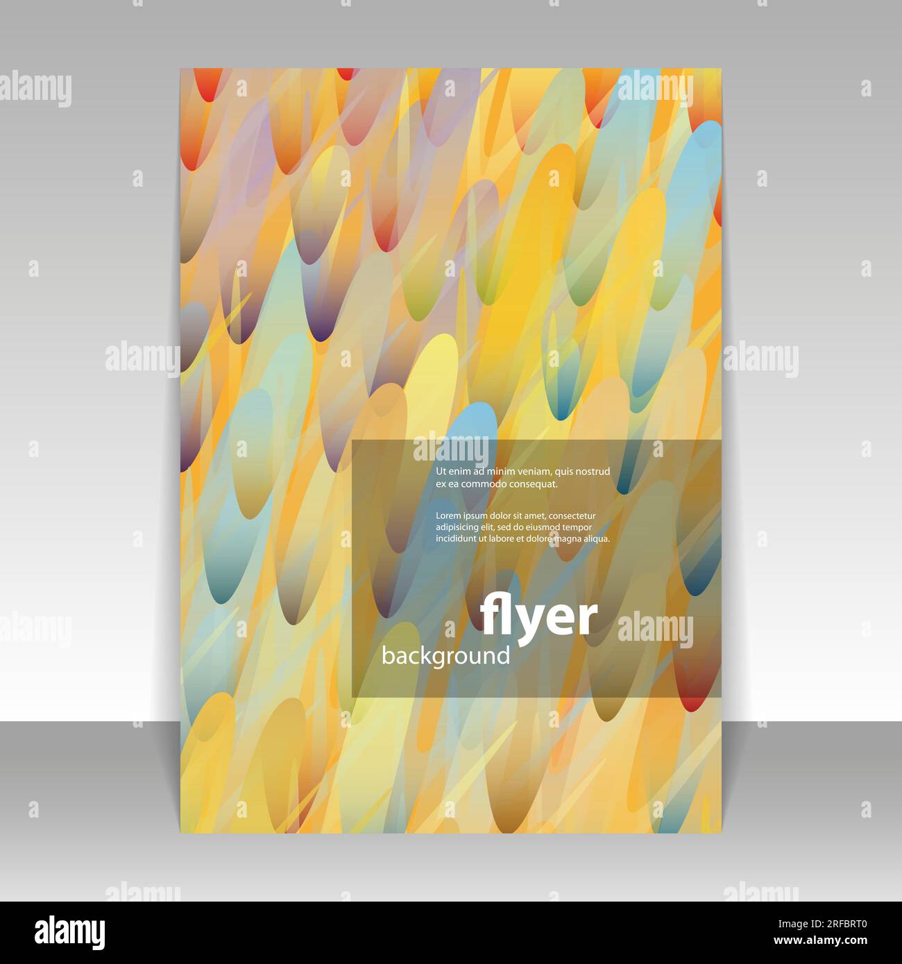 Flyer or Cover Design with Colorful Abstract Pattern Stock Vector