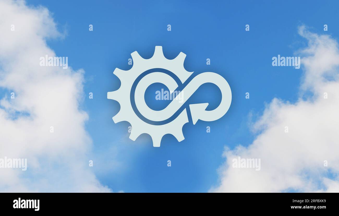 circular economy icons on white background Stock Photo