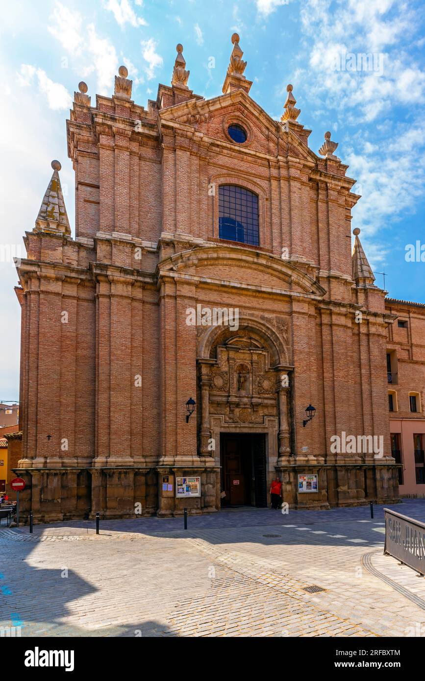 View of  Baroque-style church of San Juan el Real (St John the Royal) is, Roman Catholic church located in Calatayud, region of Aragon, Spain. Stock Photo
