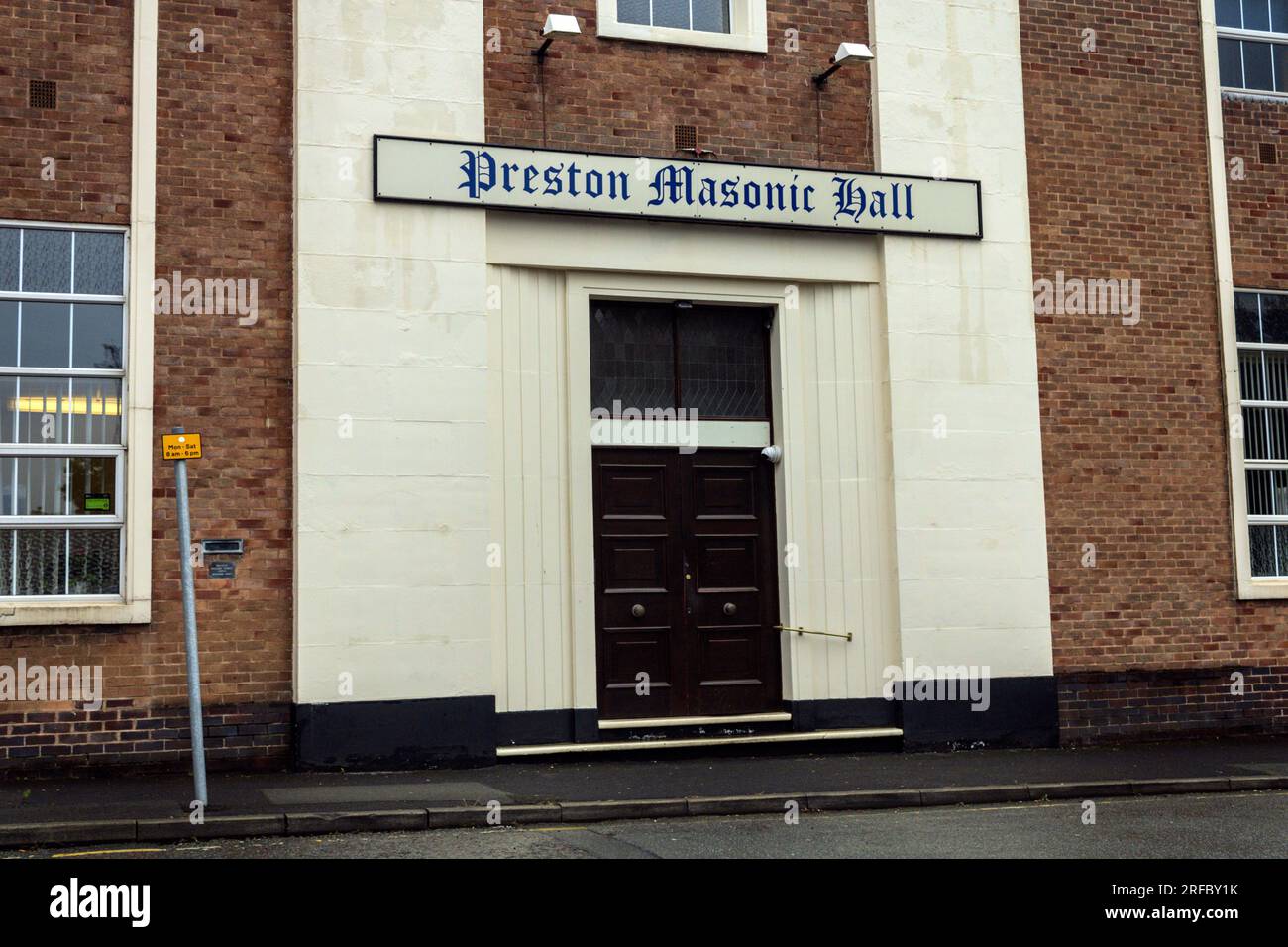 Preston Masonic Hall. Saul Street, Preston Stock Photo Alamy