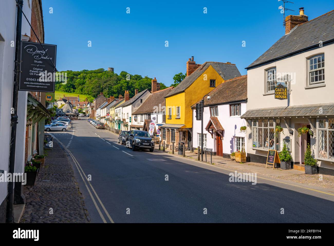 The High St Dunster Somerset Stock Photo Alamy