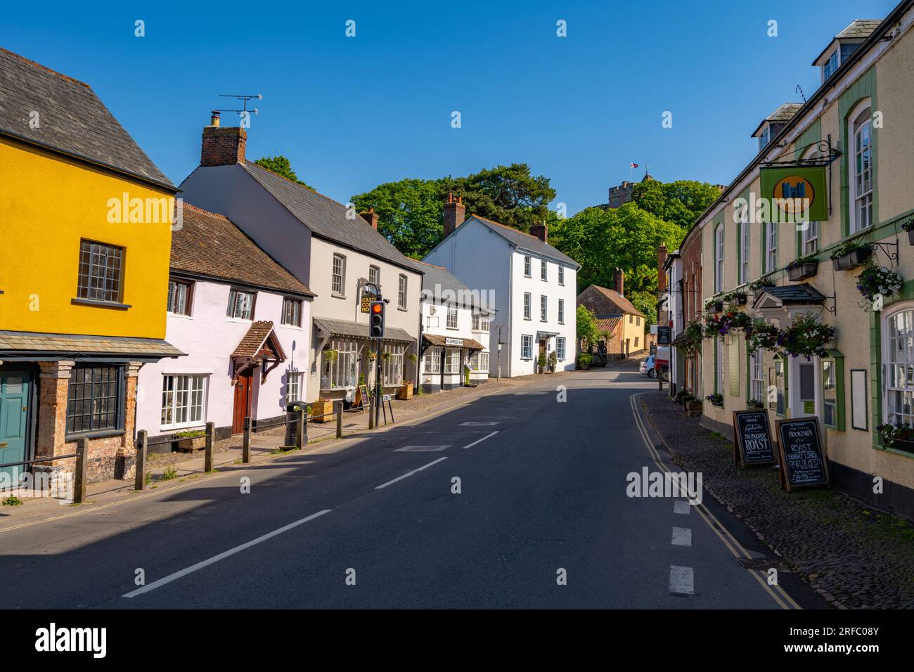 The high st Dunster, Somerset Stock Photo Alamy
