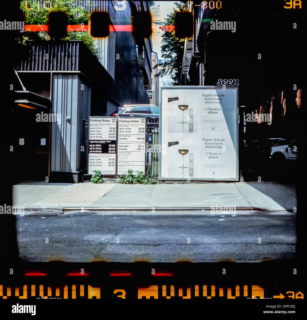 A parking lot in the Chelsea neighborhood of New York in July 2023. (© Richard b. Levine Stock