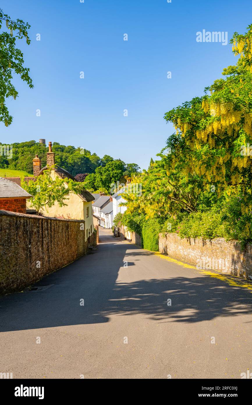 Looking Down Castle St towards the High St, Dunster, Somerset Stock
