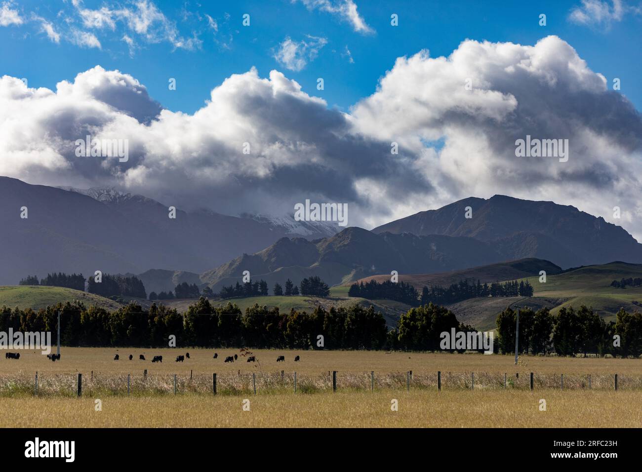 Mount Hamilton range in Southland, South Island, New Zealand. Photo: Rob Watkins Stock Photo