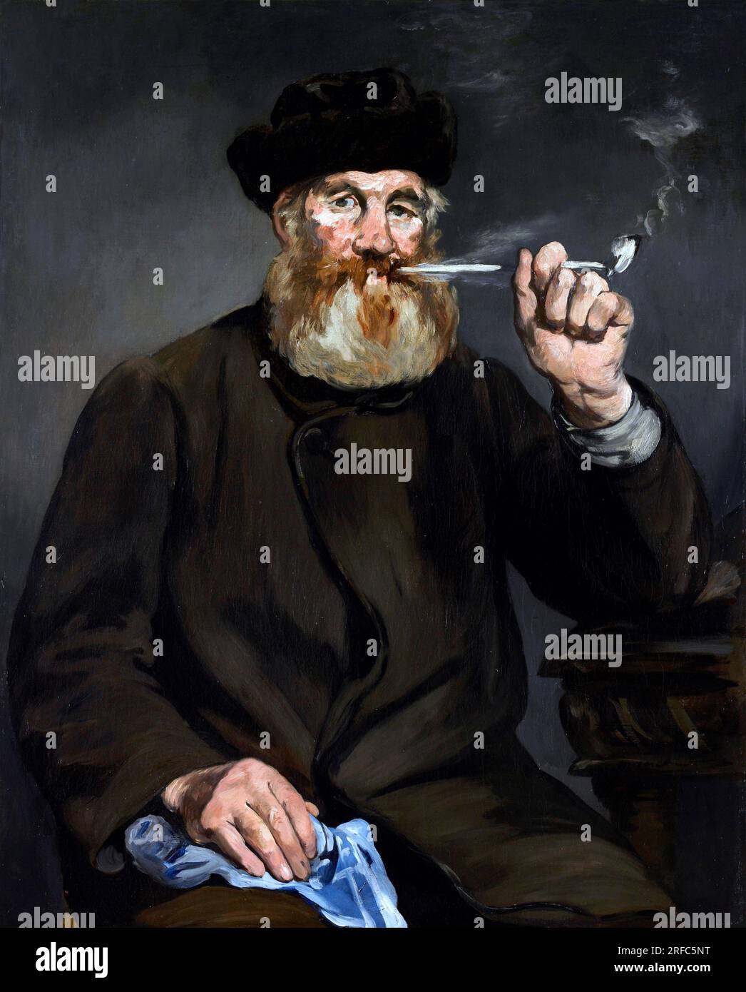 The Smoker by Edouard Manet (1832-1883), oil on canvas, 1886 Stock Photo