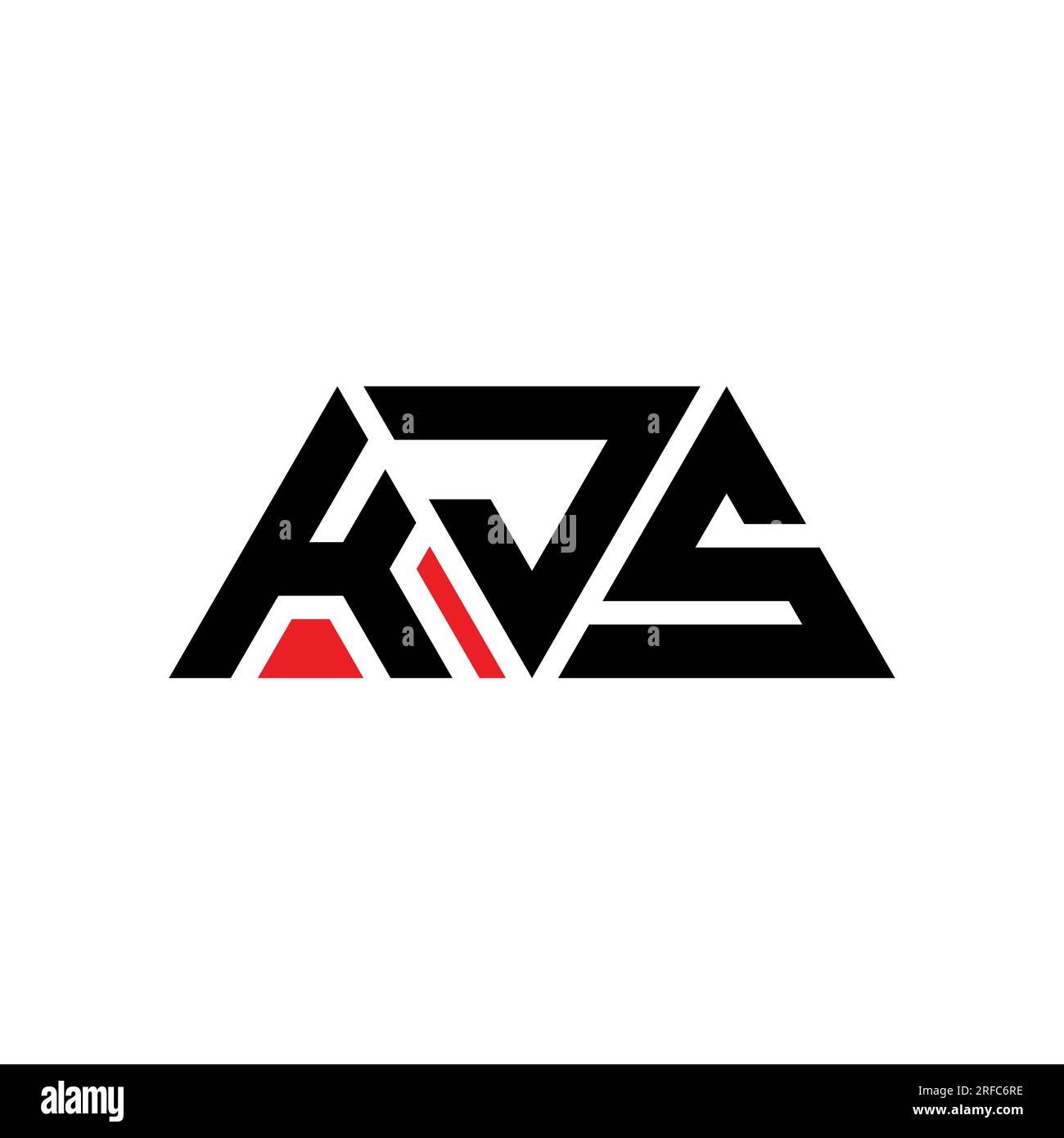 KJS triangle letter logo design with triangle shape. KJS triangle logo