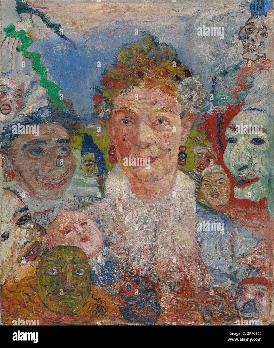 Old lady with masks hi-res stock photography and images - Alamy