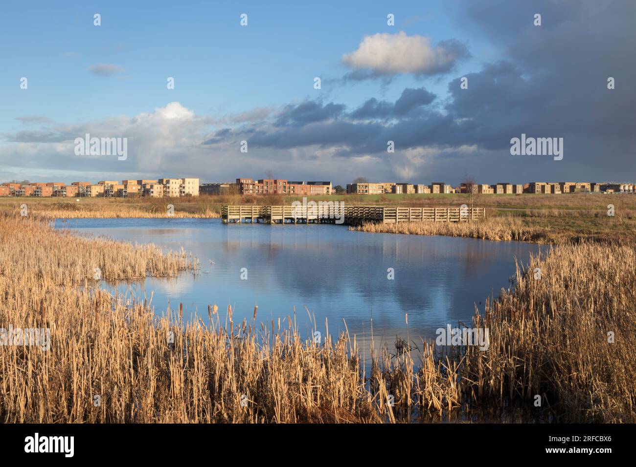 Trumpington Meadows Country Park And Housing Development Cambridge 