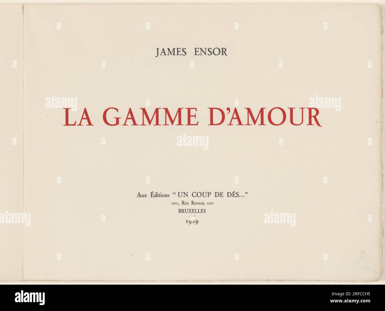 'La Gamme d'Amour' by James Ensor 1929 by James Ensor Stock Photo