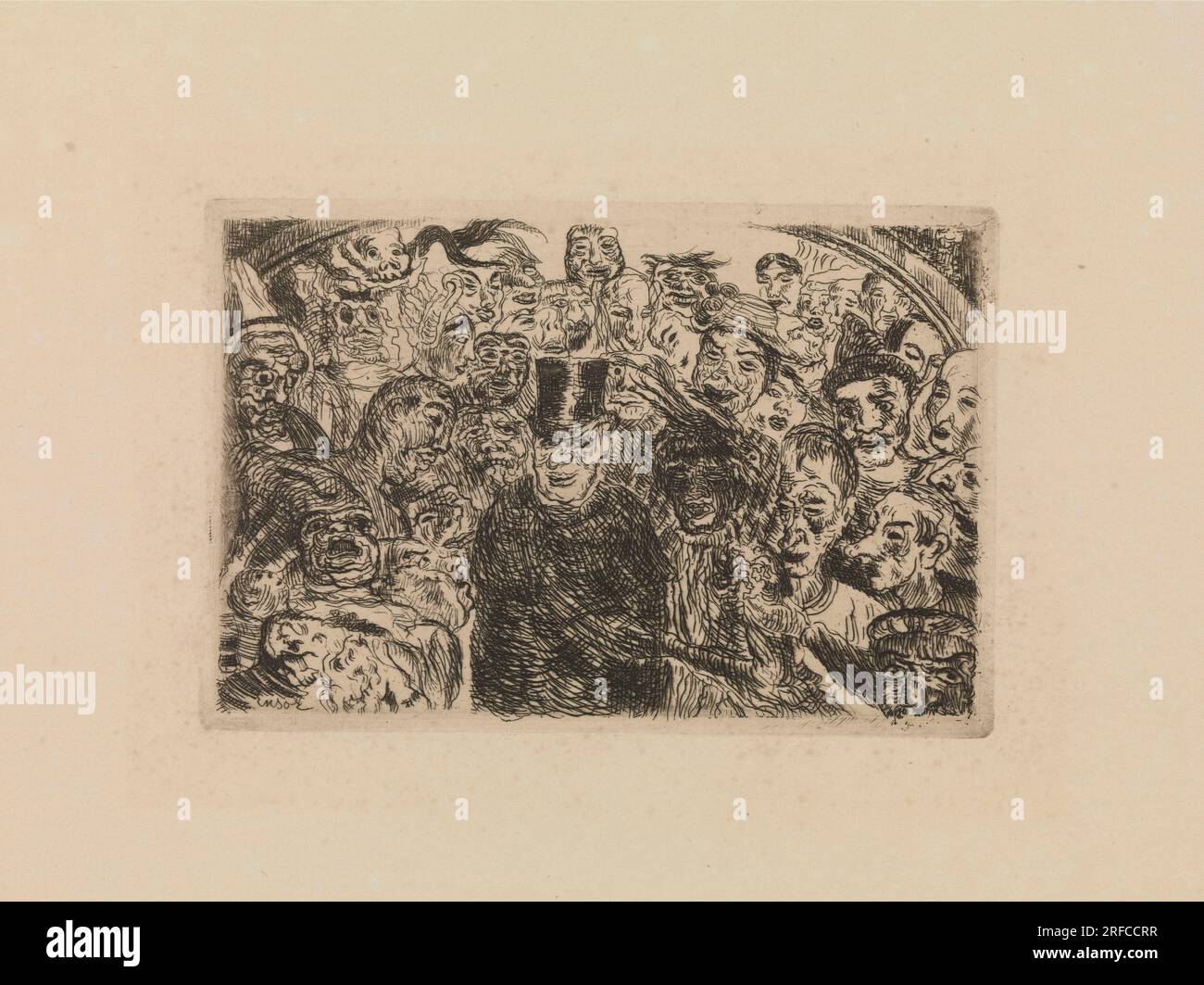 Perplexed Masks 1904 by James Ensor Stock Photo - Alamy