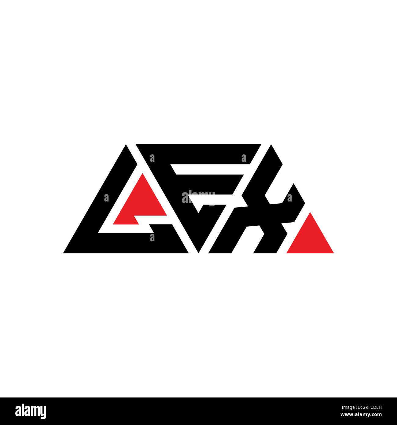 LEX triangle letter logo design with triangle shape. LEX triangle