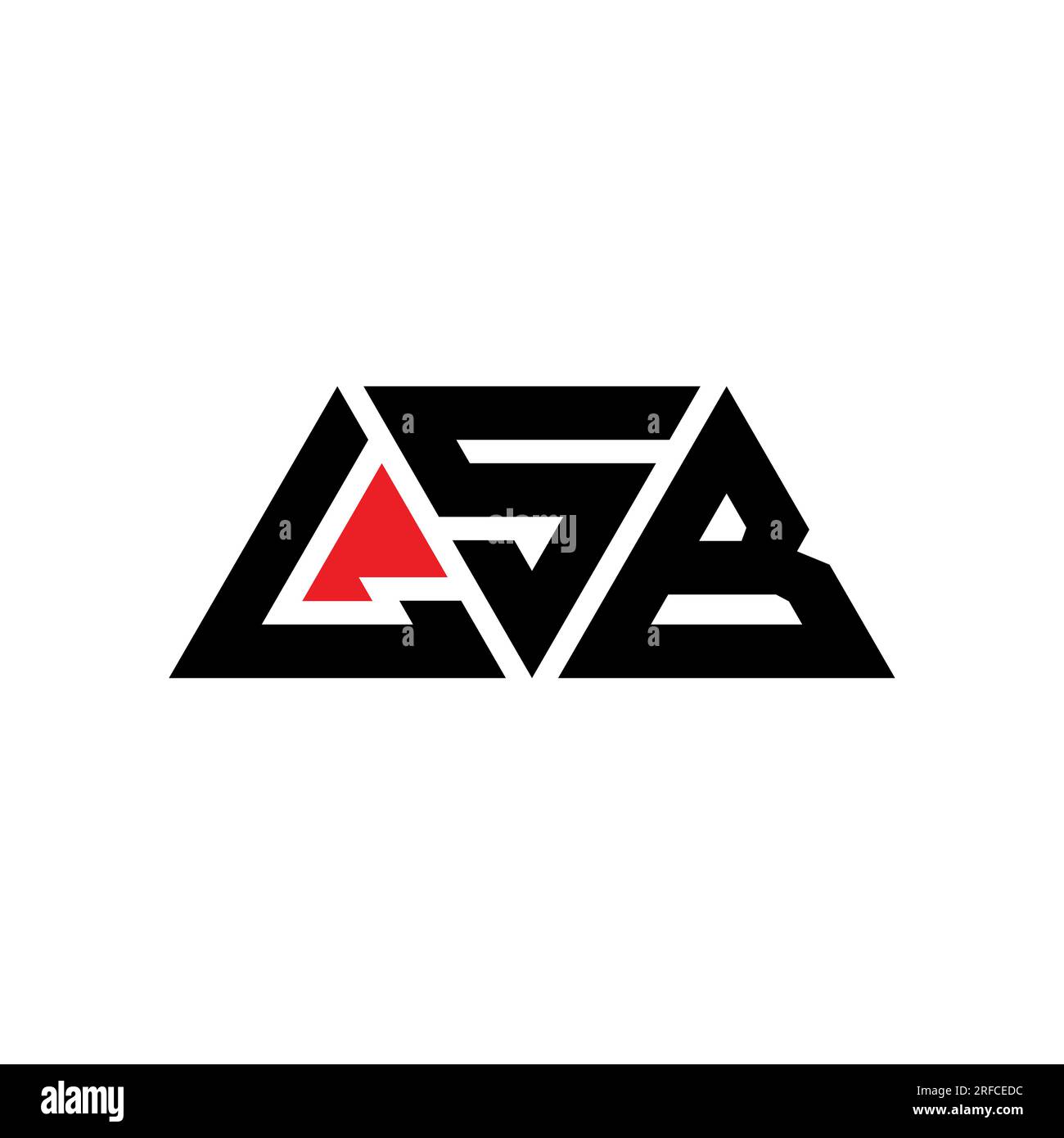 LSB triangle letter logo design with triangle shape. LSB triangle logo ...