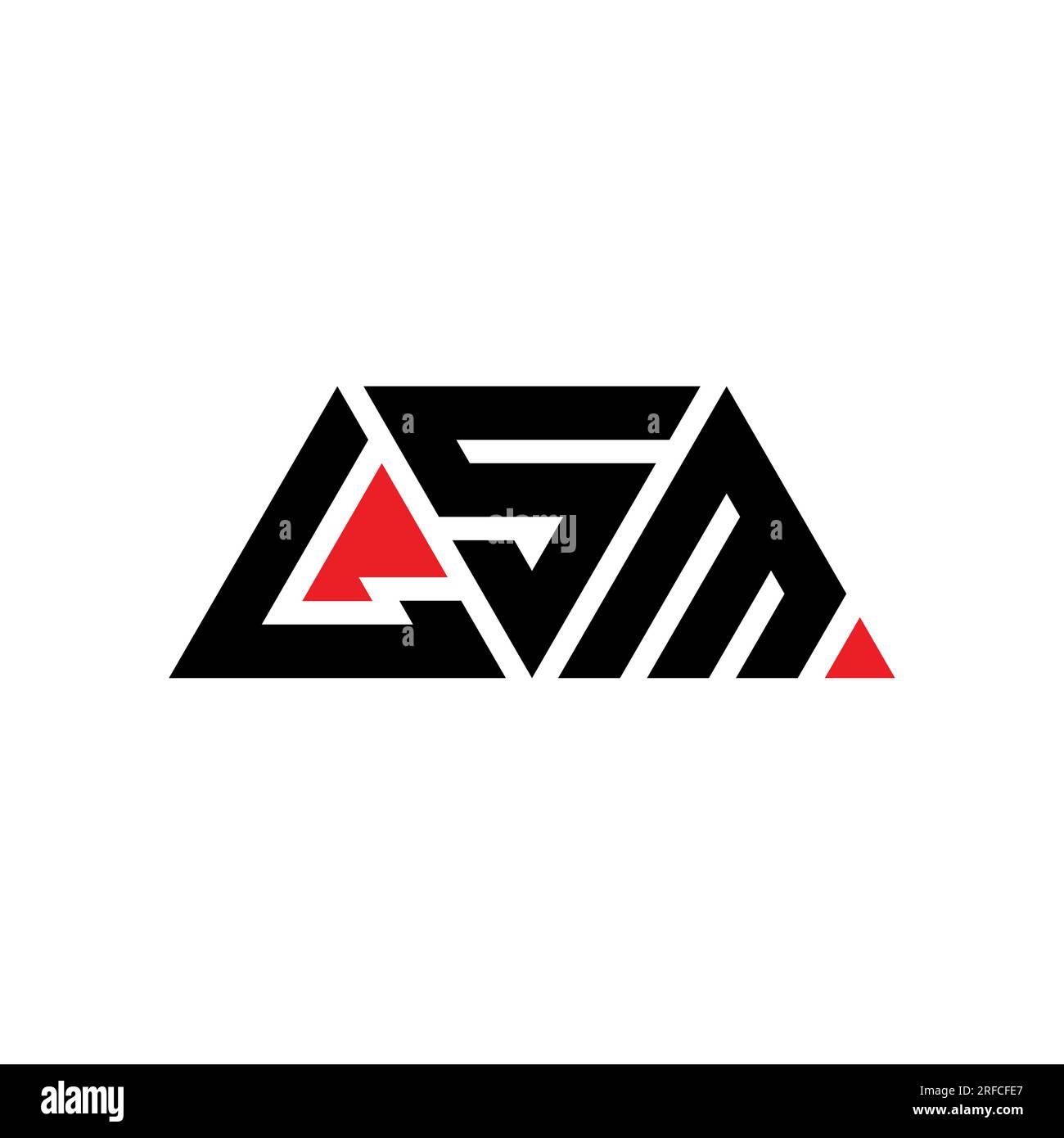 LSM triangle letter logo design with triangle shape. LSM triangle logo
